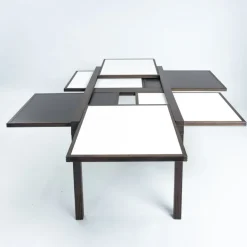 Pamono Dining Table with Reversible and Extendible Tops by Bernard Vuarnesson for Bellato, 1980s Best