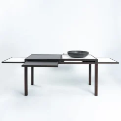Pamono Dining Table with Reversible and Extendible Tops by Bernard Vuarnesson for Bellato, 1980s Best