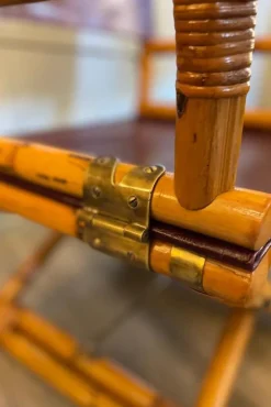 Pamono Director's Chair in Leather and Brass by Ryda Levi McGuire, 1960s Outlet