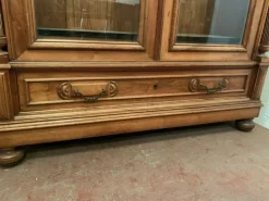 Pamono 2-Door Display Cabinet in Walnut with Detached Columns, 19th Century Outlet