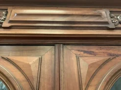 Pamono 2-Door Display Cabinet in Walnut with Detached Columns, 19th Century Outlet