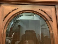 Pamono 2-Door Display Cabinet in Walnut with Detached Columns, 19th Century Outlet