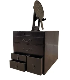 Pamono Dresser with Mirror in Lacquered Black, Japan, 1880s Clearance