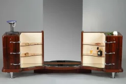 Pamono Dressing Table and Chair in Macassar Ebony Veneer, Set of 2 Clearance