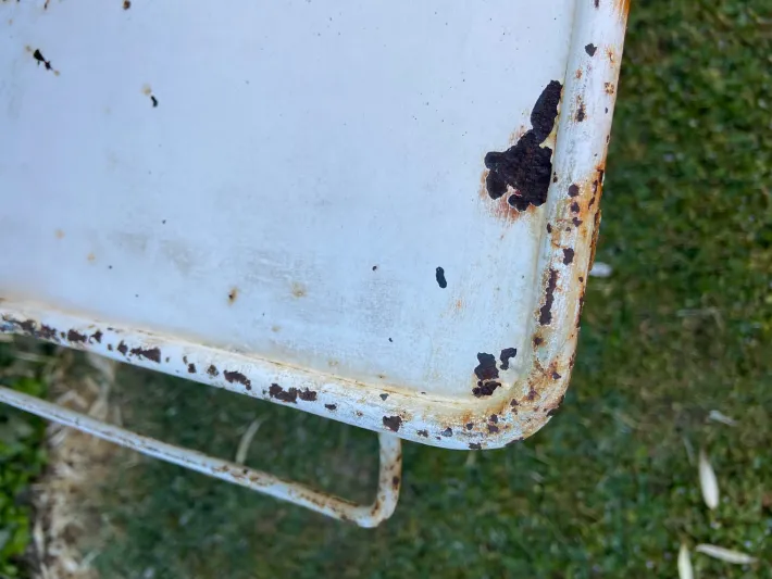 Pamono Dressing Table in Metal, 1920 Outlet