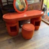 Pamono Dressing Table with Chairs from Kecskemét Furniture, 1975, Set of 3 Hot