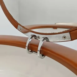 Pamono Dressing Table with Dilly Dally Brown Leather Armchair by Luigi Massoni for Frau, 1970s, Set of 2 Outlet