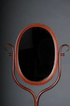 Pamono Dressing Table with Standing Mirror in Beech from Thonet, 1900s Best