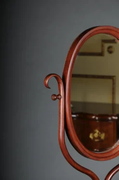 Pamono Dressing Table with Standing Mirror in Beech from Thonet, 1900s Best