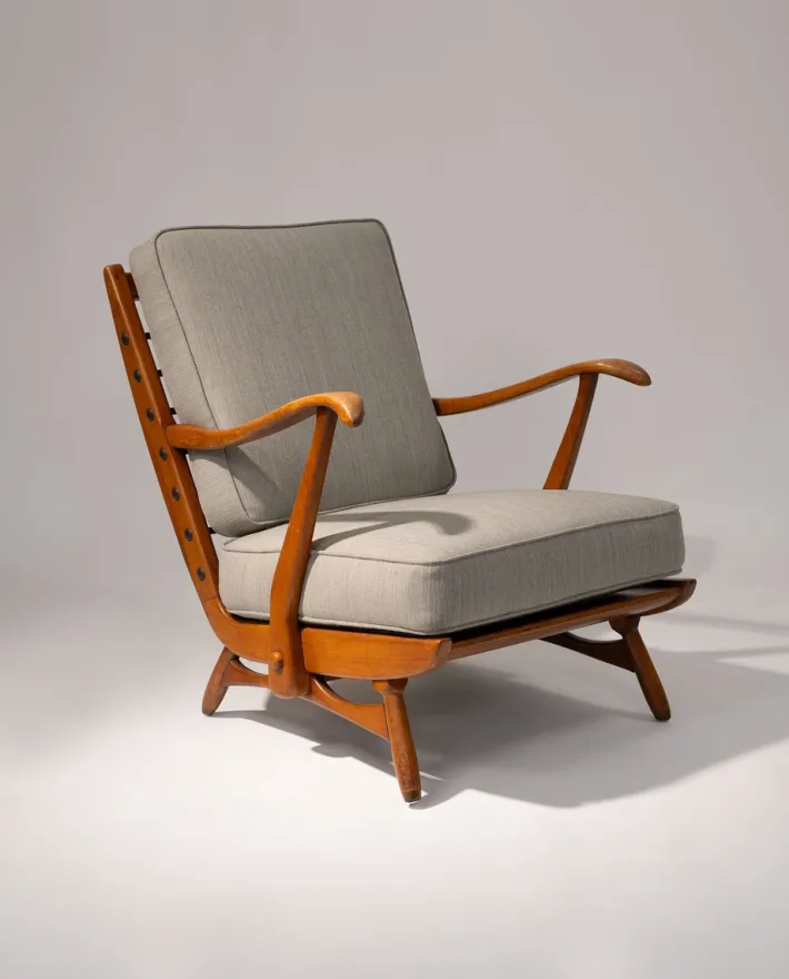 Pamono Dutch Armchair attributed to De Ster Gelderland, 1950s New