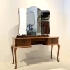 Pamono Dutch Mahogany Dressing Table with Mirror, 1950s Hot