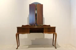 Pamono Dutch Mahogany Dressing Table with Mirror, 1950s Hot