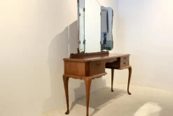 Pamono Dutch Mahogany Dressing Table with Mirror, 1950s Hot