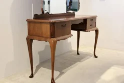 Pamono Dutch Mahogany Dressing Table with Mirror, 1950s Hot