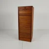 Pamono Dutch Oak Archive Cabinet with Tambour Door, 1940s
