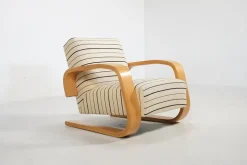 Pamono Early Model 400 Tank Lounge Chair by Alvar Aalto for Artek, Finland, 1960s Hot