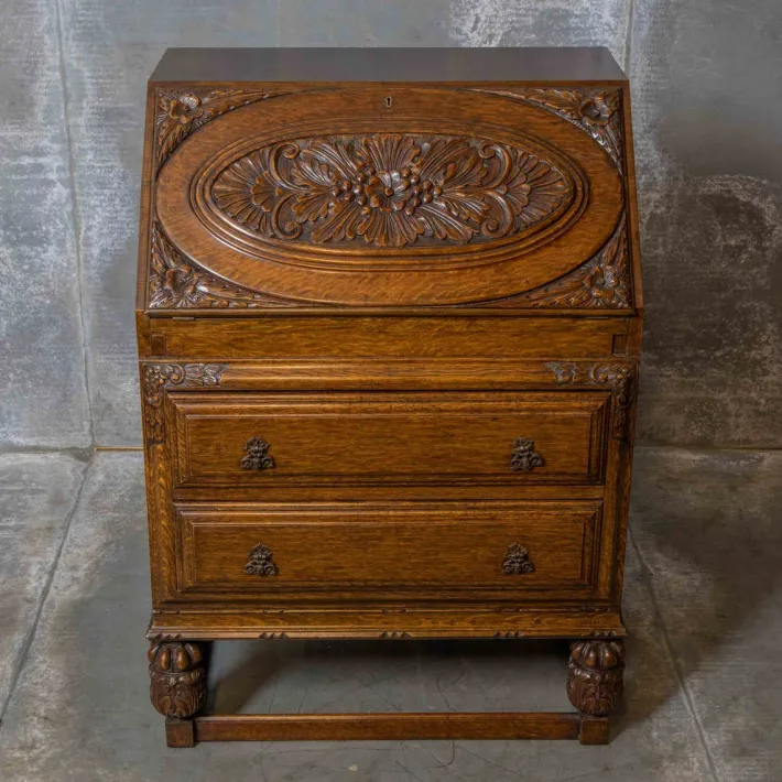 Pamono Early 20th Century Oak Writing Secretaire Outlet