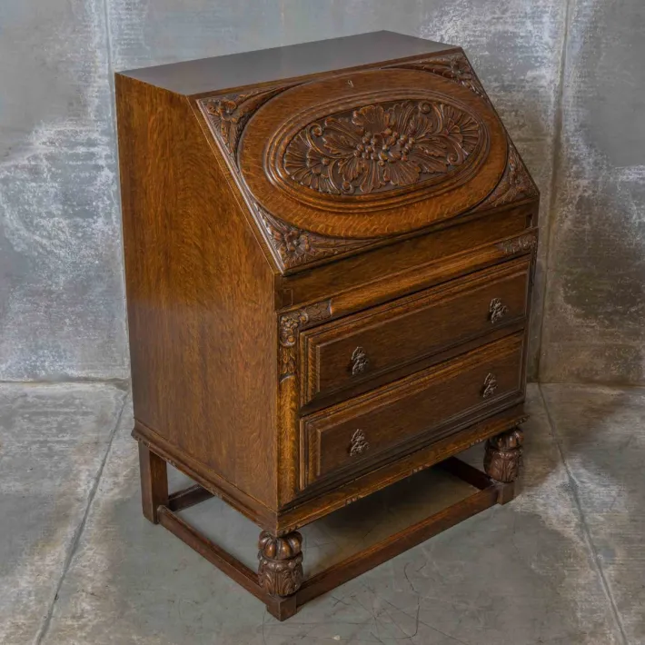 Pamono Early 20th Century Oak Writing Secretaire Outlet