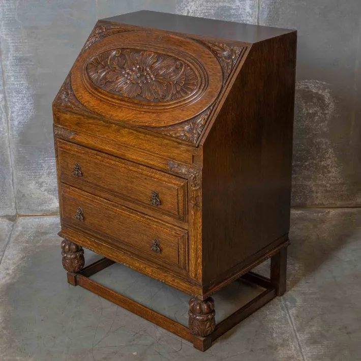 Pamono Early 20th Century Oak Writing Secretaire Outlet