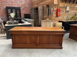 Pamono Early 20th Century Solid Oak Counter Outlet