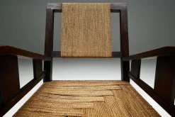 Pamono Easy Chair in Wood and Rope by Francis Jourdain, France, 1930s Hot