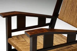 Pamono Easy Chair in Wood and Rope by Francis Jourdain, France, 1930s Hot