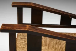 Pamono Easy Chair in Wood and Rope by Francis Jourdain, France, 1930s Hot
