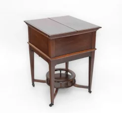 Pamono Edwardian Oak Metamorphic Rise and Fall Cocktail Drinks Cabinet, 1890s Best