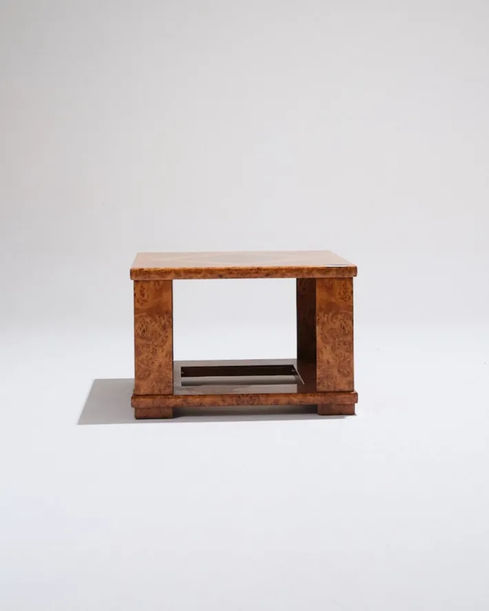 Pamono Elm Burr Side Table from Jean Claude Mahey, 1970s Online