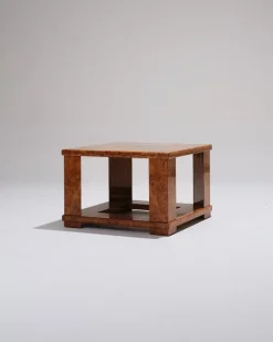 Pamono Elm Burr Side Table from Jean Claude Mahey, 1970s Online