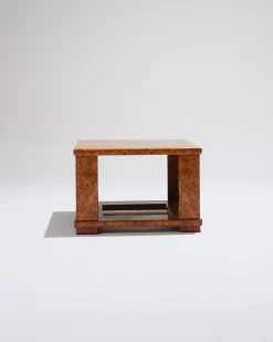 Pamono Elm Burr Side Table from Jean Claude Mahey, 1970s Online