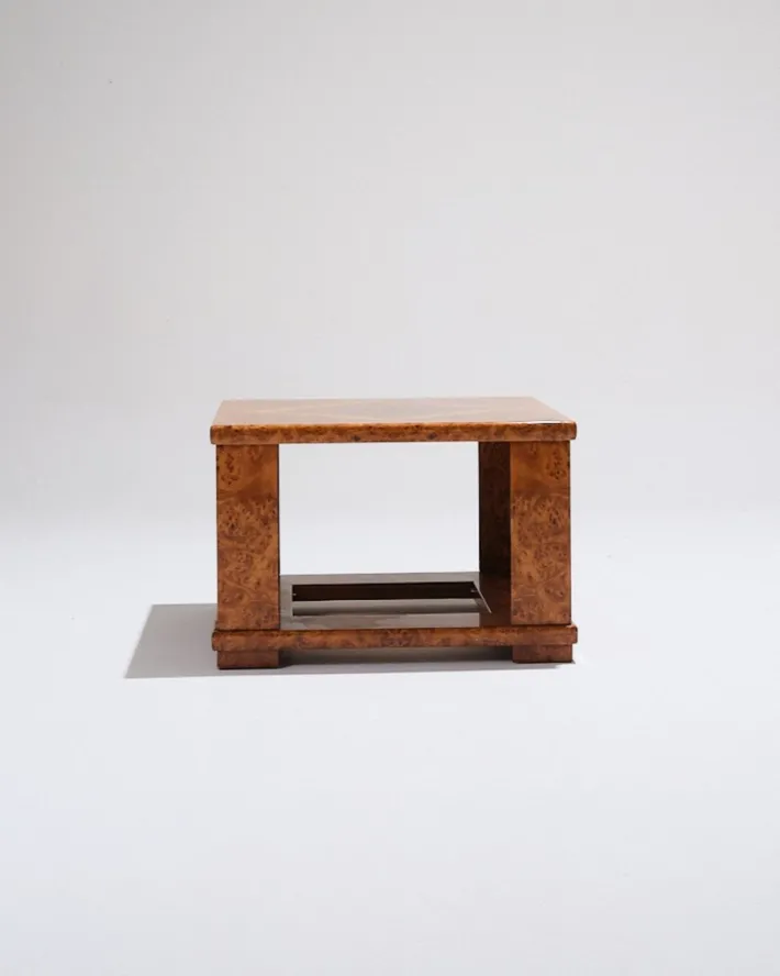 Pamono Elm Burr Side Table from Jean Claude Mahey, 1970s Online