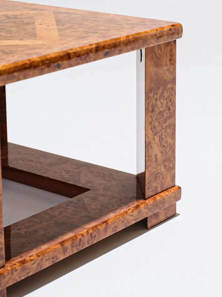 Pamono Elm Burr Side Table from Jean Claude Mahey, 1970s Online