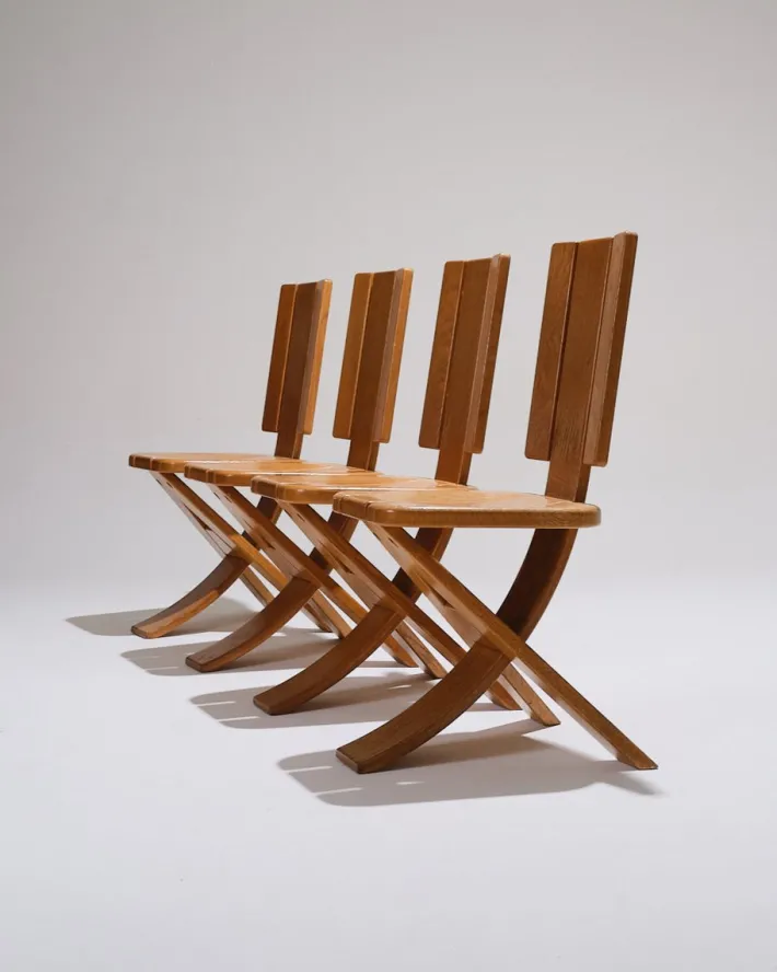 Pamono Elm Chairs from Seltz, 1980s, Set of 4 Best