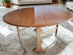 Pamono Elm Gate Leg Drop Leaf Dining Table by Lucian Ercolani for Ercol, 1960s Sale