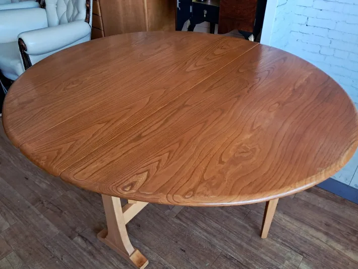 Pamono Elm Gate Leg Drop Leaf Dining Table by Lucian Ercolani for Ercol, 1960s Sale