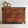 Pamono Empire Biedermeier Chest of Drawers with Marble Best