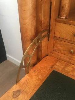 Pamono Empire Clapper Secretaire in Burr Walnut with Detached Columns and Secret Drawer, France, 1850s Hot