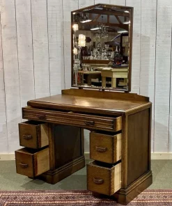 Pamono English Art Deco Dressing Table in Oak New