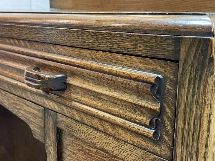 Pamono English Art Deco Dressing Table in Oak New