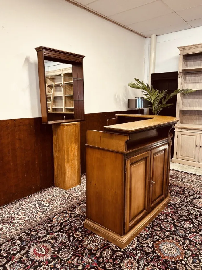 Pamono English Corner Bar with Bar Stools, Set of 5