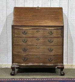 Pamono English Curved Mahogany Back Desk, 1930s Discount