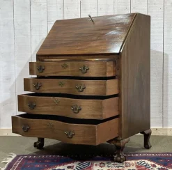 Pamono English Curved Mahogany Back Desk, 1930s Discount