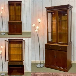 Pamono English Display Case with Two Yew Bodies, 1980s Discount