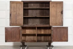 Pamono English Georgian Country Scrumble Grained Pine Housekeepers Cupboard, 1800s Best