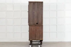 Pamono English Georgian Country Scrumble Grained Pine Housekeepers Cupboard, 1800s Best
