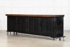 Pamono English Monumental Ebonised Pine Dresser Base, 19th Century Discount