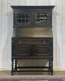 Pamono English Oak Writing Desk, Early 20th Century New