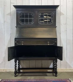 Pamono English Oak Writing Desk, Early 20th Century New