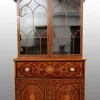 Pamono English Sideboard Bookcase in Mahogany Feather with Maple Inlay Grafts, 19th Century Clearance